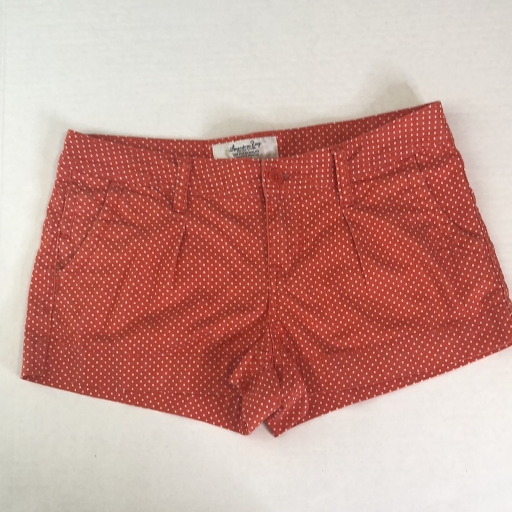 American Rag Orange Polkadot Shorts Size 7